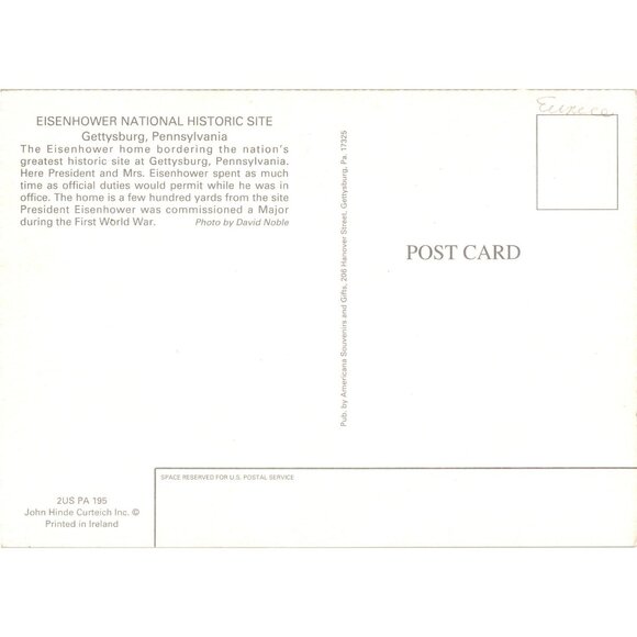 Vintage Eisenhower National Historic Site Postcard Aerial View Gettysburg PA - Picture 2 of 2